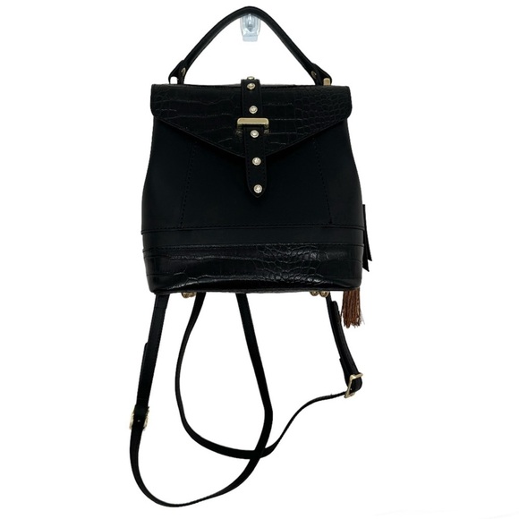 House of Harlow 1960 NEW Leather Crystal Stud 4 Way Backpack- Nicole Richie